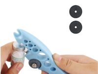 Ampoule Bottle Cutter - Ampule Breaker Vial Opener & Pill Splitter, 2 Replaceable Grinding Wheels, Pharmacy Spatula, Vial Decapper