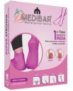 Anti Heel Full Length Waterproof Rubber Socks Moisturizing Silicon Heel Peny Socks Pain Relief Foot Care Protector For Men & Women - (Size-Large)(9-10-11) Pink Pack of 1