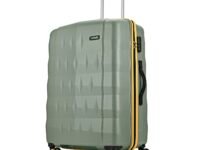 Aristocrat Comet Check-in Trolley Bag 76cm | Large | Hard Luggage| Smooth 8-Wheel Suitcase| Combination Lock with Sturdy Zipper | Full Fabric Convipack | 3-Year International Warranty (Green)