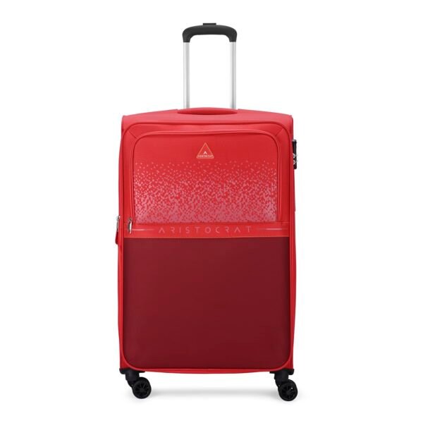 Aristocrat Drift Check-in Expander Trolley Bag 79cm | Large | Soft Luggage | Smooth 8-Wheel Suitcase | Secure Combination Lock with Sturdy Zipper | Robust Construction | 3-Year Warranty (Red)