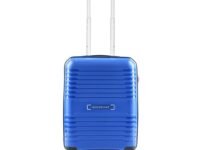 Aristocrat Harbour Cabin Trolley Bag 55 cm | Small | Polypropylene Hardshell Sided Luggage | Smooth 8-Wheel Suitcase | Combination Lock with Sturdy Zipper | 3-Year Warranty - Unisex (Blue)