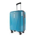 Aristocrat Medium Airpro Check-in 66 Cm Polypropylene 360 Degree 8 Wheels Trolley Bag for Travel Hard Case Luggage, Lightweight with Combination Lock & Robust Trolley with 3 Years Warranty (Teal Blue)
