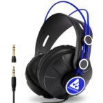 Audio Array AH-60-BL, 60Ω, Professional Monitoring Headphones | 53mm Drivers | 10Hz–30KHz | 105dB SPL | Closed-Back, DJ & Studio | 3m Cable with 3.5mm & 6.3mm Plugs (Blue)