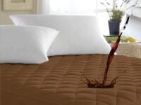 Ayka 100% Waterproof Cotton Quilted Mattress Protector King Size Breathable Hypoallergenic Noiseless Ultra Soft Fitted Bed Protector 84x72 inch Mattress/Bed Cover (King 84x72 inch | 7x6 ft, Brown)