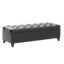 BLACK OAK Drayton 51.25'' Upholstered Storage Bench Sofa Settee Storage Ottoman with Storage Leatherette Brown