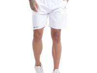 BLUE STAR SHARK Athletic Sports Shorts for Men with Zip Pockets and Elastic Waistband Quick Dry Lightweight Activewear.