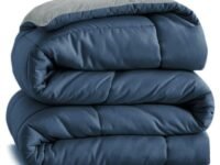 BSB HOME Microfiber Reversible AC Comforter/Blanket for Double Bed | Ultra Soft & Dual Colour All Weather Duvet |Solid Teal & Grey, 200 GSM, 90 x 100 inches