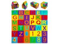 BUMTUM Baby Alphabet Interlocking Tiles Double Sided Water Proof, Learning Floor Carpet Gym Mat for Crawling Babies/Infant/Toddler & Kids | 11X11 Cm, (36 Tiles, Multicolour)