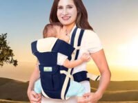 Baby Carrier Cum Kangaroo Bag for 6 to 24 month Kids (4 in 1) | Baby Carry Bag | Ergonomic Design Baby Carrier With Hip Seat | Adjustable Safety Belt | Baby Sling Bag With Honeycomb Texture