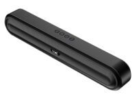 Boat Aavante Bar 490 10W Signature Sound, Dual Full-Range Drivers,7 HRS Battery, Built-in Mic,2.0 CH, Free Music Streaming on JioSaavn, Bluetooth Sound Bar, Soundbar Speaker (Classic Black)