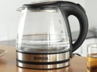 Borosil 1.2L Crystal Electric Glass Kettle | Made in India Borosilicate Glass Body with Blue Backlight | Auto Cut-Off, 360° Base, Spout Filter | Fast Boil | Cord Winder | 1 Year Warranty
