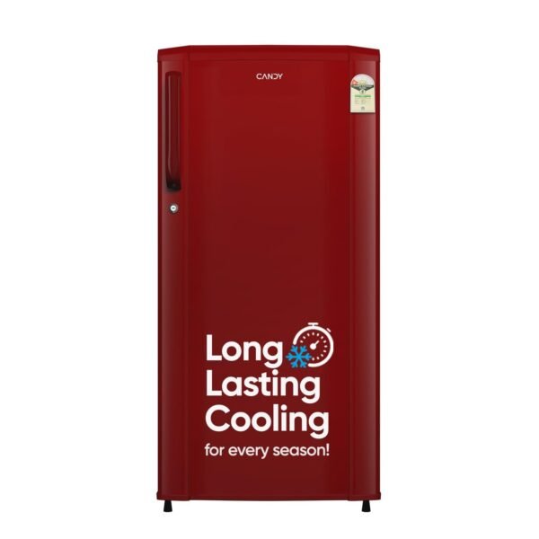CANDY 165L 1 Star Direct Cool Single Door Refrigerator with Stabilizer free Operation (Burgundy Red, CSD1761RM)