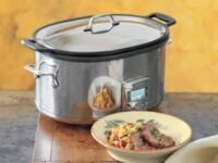 CARTNOVA‚7-Quart Programmable Slow Cooker: Large Capacity, LCD Timer, Aluminum Insert for Effortless Cooking