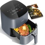 COSORI Air Fryer 5 QT (4.7 Litre) Black, 1500W Fast Cooking 9 Preset Menu, 30 Recipes Cookbook, Grill, Broil, Roast, Toast, Bake, Reheat, Defrost, Digital Touch Panel (CAF-L501)