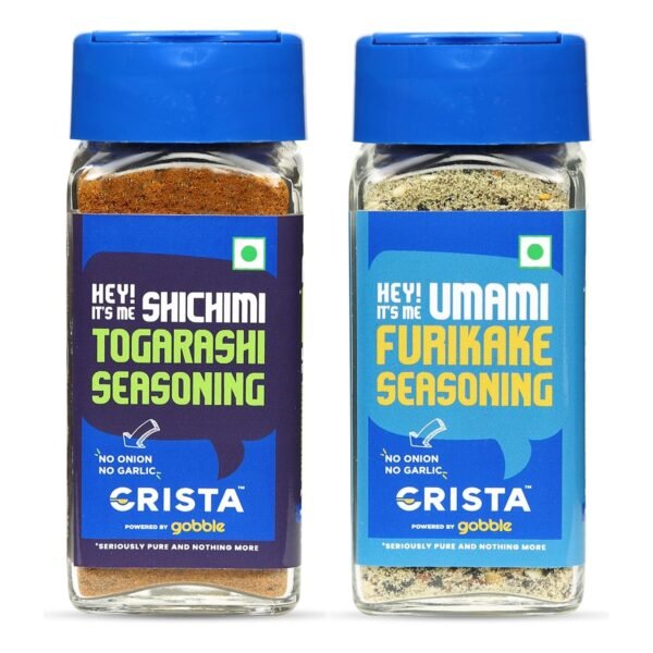 CRISTA International Seasonings Combo Pack - 7 | Umami Furikake Seasoning x 1, 40 gms | Shichimi Togarashi Seasoning x 1, 45 gms | Zero added Colours, Fillers, Additives & Preservatives | Pack of 2