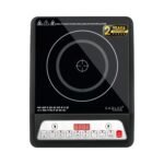 Cadlec CookMate 2000W Induction Cooktop with Crystal Glass | 7 Cooking Modes, Auto Shut-Off, Over-Heat Protection, LED Display, BIS Approved, 2-Year Warranty | Black