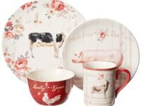 Certified International 87526 Farmhouse 16 pc Dinnerware Set, Service for 4