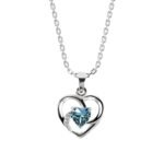 Clara 925 Sterling Silver Heart Pendant Necklace | with or Without Chain & Bracelet | Gift for Women and Girls