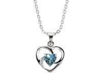 Clara 925 Sterling Silver Heart Pendant Necklace | with or Without Chain & Bracelet | Gift for Women and Girls