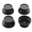 Clazkit Round Multi-Purpose Heavy Duty Stand Home Appliance Refrigerator/Washing Machine/Furniture/Fridge Stand, Black (Pack of 4)