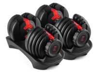 Cockatoo ADB-01 2.5 KG- 24 Kg Adjustable Dumbbell Set, Home Workout Gym Equipment Men and Women, Quick One-Second Adjustment 15-IN-1 Dumbbell Dumbbells Set For Home Gym(1 Year Warranty) (24 Kg, Red)