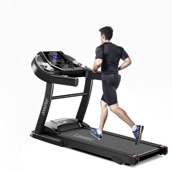 Cockatoo CTM-05 3HP Peak DC Motorized Treadmill for Home, with 3 Level Manual Incline, Max Speed 14 Km/Hr., Max User Weight 90 Kg, Black (DIY, Do It Yourself Installation, Black)