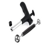 Coconut Opener Stainless Steel Drill Cutter with Cleaner Stick and Double-Sided Stainless Steel Fruit, Melon Baller Spoon, Scoop