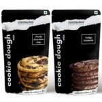 Cocosutra Cookie Dough Mix Combo Pack | Chunky Chocolate Chip 220g & Fudgy Brownie 220g | with natural ingredients | 3 Easy Steps for Perfect Cookies - Whisk, Scoop & Bake | Instant Baking Mix | 440 g