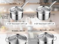 Cooks Standard Professional Stainless Steel Cookware set 8PC, 8 PC, Silver