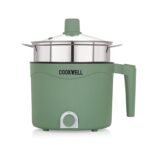 Cookwell Multipurpose Cook Kettle With 1.5L Nonstick Inner Pot, Stainless Steel Mess, Idli Stand, Stainless Steel Steamer, Egg Tray (600W)