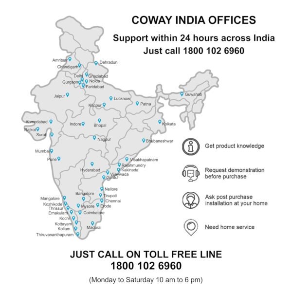 Coway Professional Air Purifier for Home, Longest Filter Life 8500 Hrs, Green True HEPA Filter, Traps 99.99% Virus & PM 0.1 Particles, Warranty 7 Years (AirMega Storm (AP-1220B))