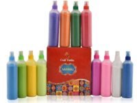 CraftVatika Rangoli Colour Powder Tube Kit, Diwali Decoration Items Bottles Tool Floor Art Rang for Home Navratri Pongal Pooja Mandir Decor