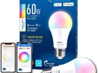 Cree Lighting Connected Max Smart Led Bulb A19 60W Tunable White + Color Changing, 2.4 Ghz, Works with Alexa and Google Home, No Hub Required, Bluetooth + WiFi, 1Pk