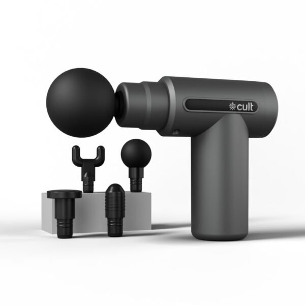 Cult Impact Deep tissue massage gun, 3000mAh battery, 6-speed intensity, Silicone round head, Full body gun massager.