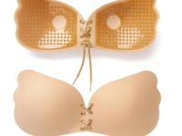 DClub Strapless Sticky Bra Invisible Backless Stick on Bra Push up Lift Bras for Women Dress Reusable Silicone Nipple Covers