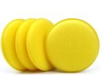 DETACHI Car Polish Sponge Multipurpose Car Foam Wax Applicator Polish Pad Soft Car Clean Wax Sponge Used for Detailing Polish for Bike and Car Dashboard Round Pads - Pack of (4)