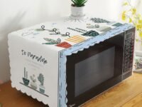 DOCAT Dust-Proof Microwave Oven Cover for Kitchen Decor Durable Modern Design Kitchen Accessories - 100 * 35cm (Plant)