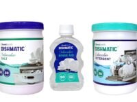 Dishmatic Dishwasher Detergent, Salt and Rinse Aid (1 kg * 1kg * 250 ML) | Automatic Dishwashing Powder & Liquid Combo Pack | Compatible with All Dish Washer Machine