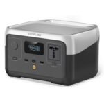 EF ECOFLOW Portable Power Station RIVER 2, 256Wh LiFePO4 Battery/ 1 Hour Fast Charging, 2 Up to 600W AC Outlets, Solar Generator (Solar Panel Optional) for Outdoor Camping/RVs/Home Use