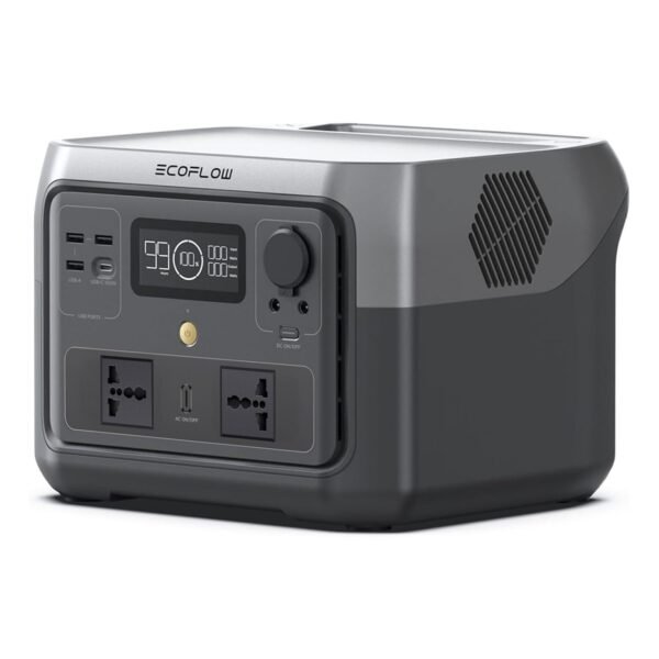 EF ECOFLOW Portable Power Station RIVER 2 Max, 512Wh LiFePO4 Battery, 10 Year Life, 0% - 100% Charge in 60 mins, Power 11 Appliances at once, 230V - 50Hz India Voltage, For Outdoor Use & Home Backup