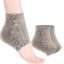 EUROTEX Silicone Gel Heel Socks for Men & Women | Anti Crack & Moisturizing Heel Protector Socks | Pain Relief Foot Care Sleeves for Dry, Cracked Heels | Soft Smooth Feet Support (Grey, 1 Pair)