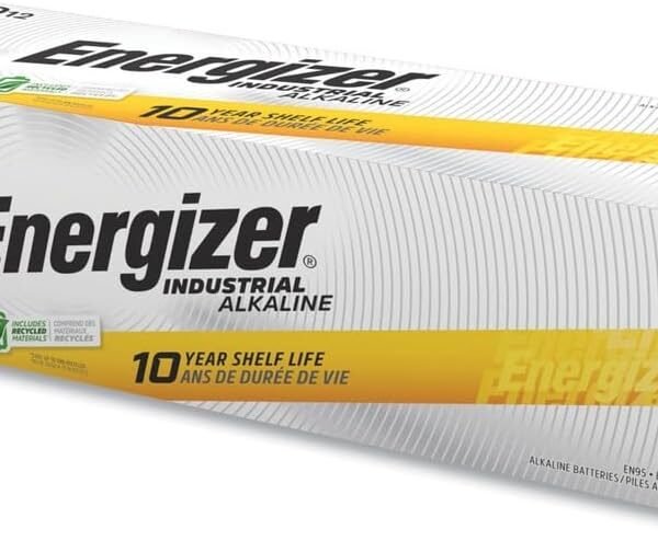 Energizer D Alkaline Industrial Batteries1.5v, Box of 12