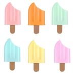 Faded 6 Pcs Mini Highlighter Cute Shaped Pens for School Office Supplies Writing Stationery (Ice Candy)