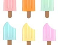 Faded 6 Pcs Mini Highlighter Cute Shaped Pens for School Office Supplies Writing Stationery (Ice Candy)