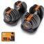 Flexnest neoprene Adjustable Dumbbells, Designed-in-Germany, Easy Weight Adjustment, For Home Workout, Gym Exercise Set For Men & Women (Black, 40kgs - Set of 2)