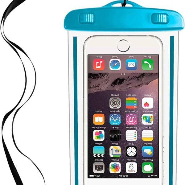 Florican Waterproof Mobile Pouch Cover for All Mobiles, Cellphone Dry Bag Compatible for iPhone, Samsung, Mi, Redmi, Oppo, VIVO, All Other Smartphones up to 6.5 inches (Blue)