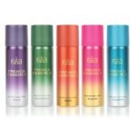 French Essence Unisex Deodorant Body Spray | Set of 5 | Long Lasting Fragrances: Bloom, Aura, Noir, Recharge & Triumph | 50ml each Perfume Deo Pack 250ml