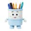 FunBlast Cute Robot Pen Stand for Desk – Cartoon Pencil Holder Organizer for Kids & Adults, Stationery Storage Box for Study Table, Office Desk Decor (Blue)