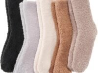 Fuzzy Socks for Women Men Slipper Fluffy Cozy Warm Winter Thick Plush Crew Socks 3 Pairs
