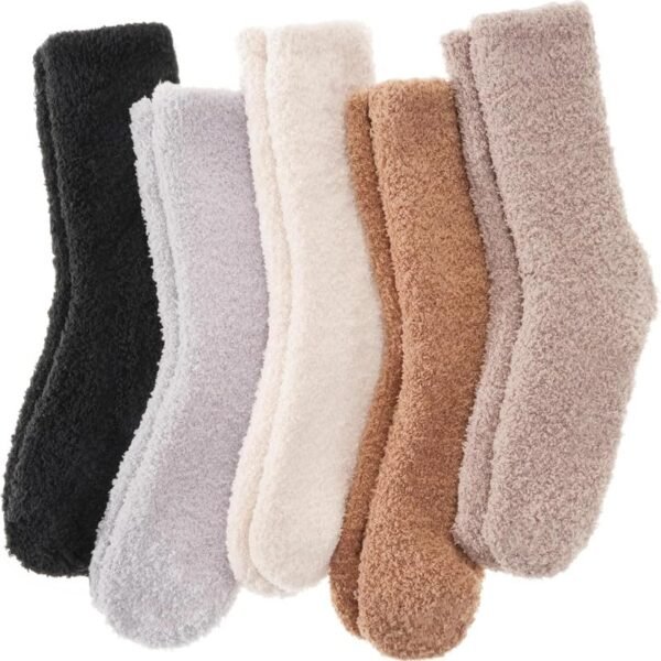Fuzzy Socks for Women Men Slipper Fluffy Cozy Warm Winter Thick Plush Crew Socks 3 Pairs